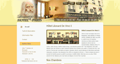 Desktop Screenshot of hotelleonarddevinci.com